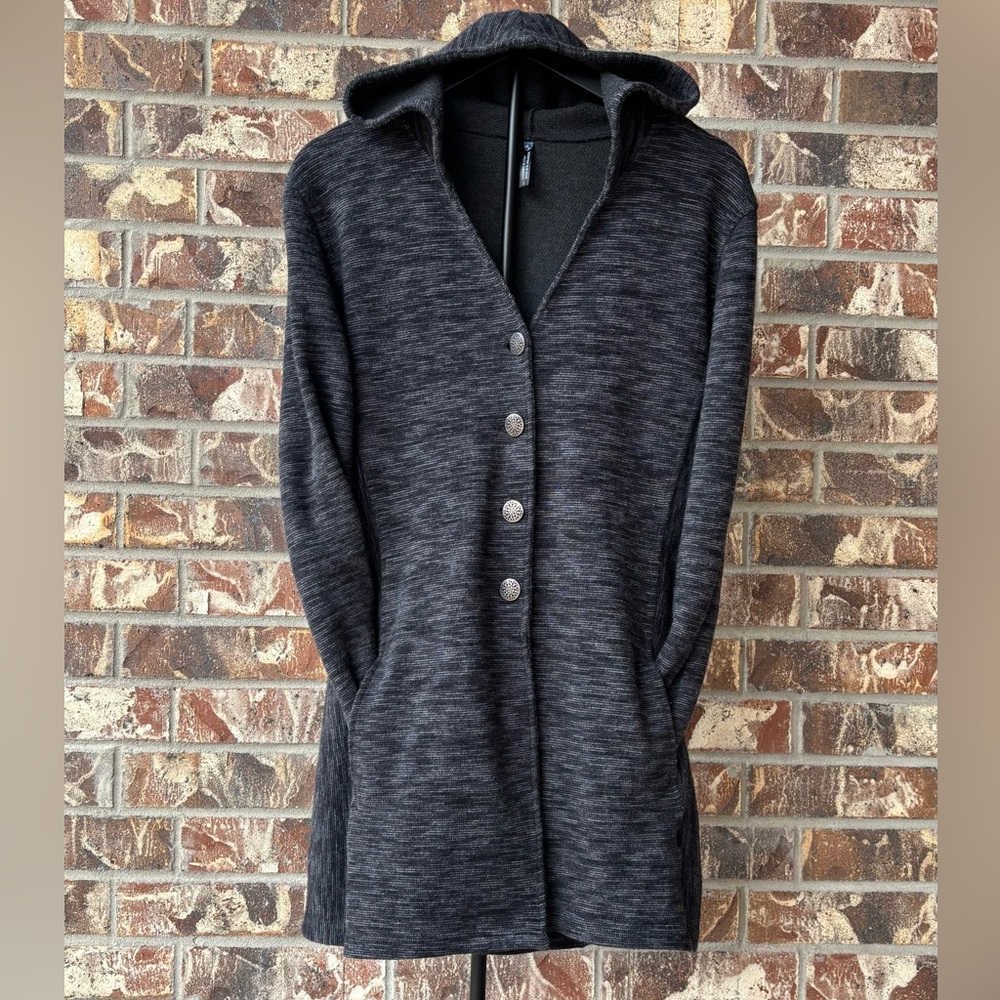 Kuhl Women's Charcoal Hooded Button-Front Coat